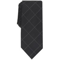 Alfani Men’s Gering Plaid Tie, Black
