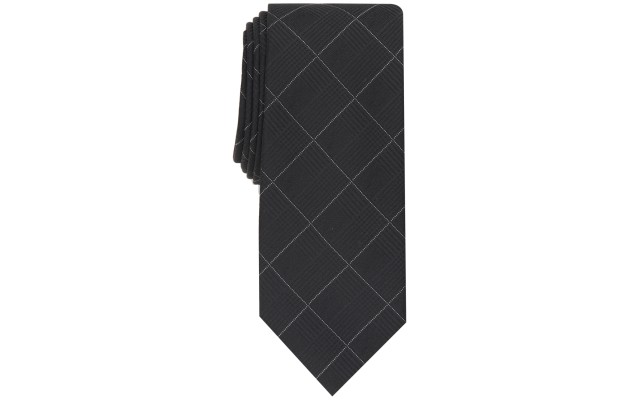  Men’s Gering Plaid Tie, Black