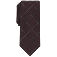 Alfani Men’s Gering Plaid Tie, Burgundy