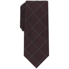 Alfani Men’s Gering Plaid Tie, Burgundy