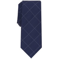 Alfani Men’s Gering Plaid Tie, Navy