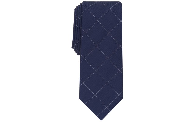  Men’s Gering Plaid Tie, Navy