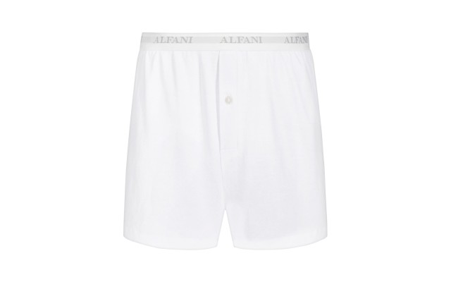  Mens Intimates 5-Pack Cotton Blend Boxers, White, Medium