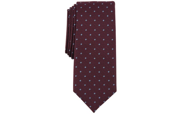  Men’s Marshall Dot Tie, Burgundy