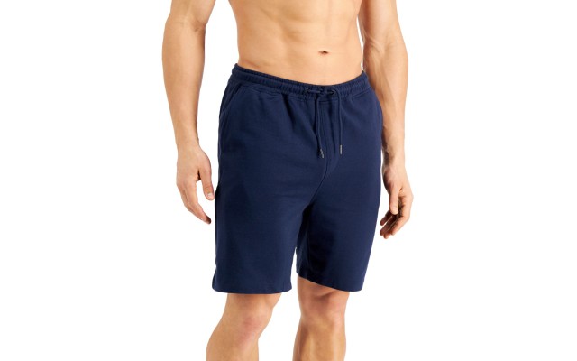  Mens Moisture-Wicking Pajama Shorts, Small, Navy