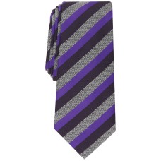 Alfani Men’s Pierrard Stripe Tie, Purple