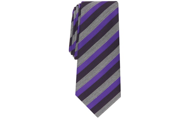  Men’s Pierrard Stripe Tie, Purple