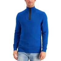Alfani Mens Quarter-Zip Sweaters, Navy, Small