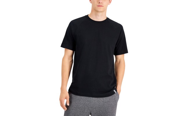  Mens Raglan Alfatech T-shirt, Black, Small