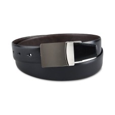 Alfani Men’s Reversible Two-Way Plaque Belt, Black/Brown, Large(38-40)