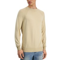 Alfani Men’s Ribbed Raglan Sweater, Beige/XL
