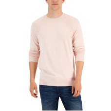 Alfani Men’s Ribbed Raglan Sweater, Polished Nude, Medium