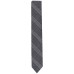  Men’s Slim Plaid Tie, Black