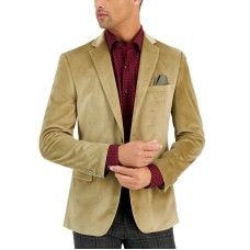 Alfani Men’s Slim-Fit Solid Velvet Sport Coats,Tan,36R