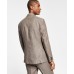  Men’s Slim-Fit Stripe Linen Suit Jacket, Light Brown, 38R