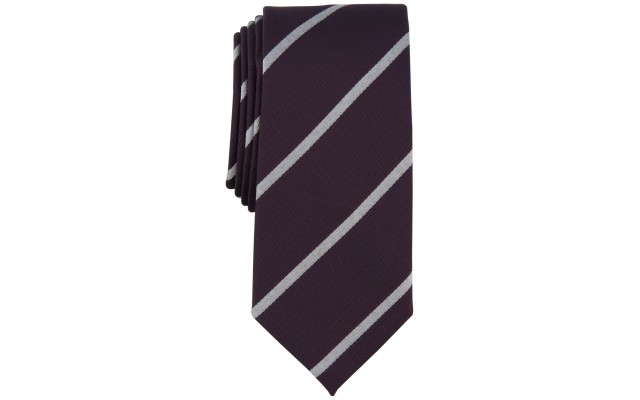  Men’s Tracey Stripe Tie, Burgundy