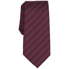 Alfani Men’s Vinton Stripe Tie, Burgundy