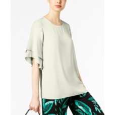 Alfani Ruffled Dolman Sleeve Blouse (Cream, L)