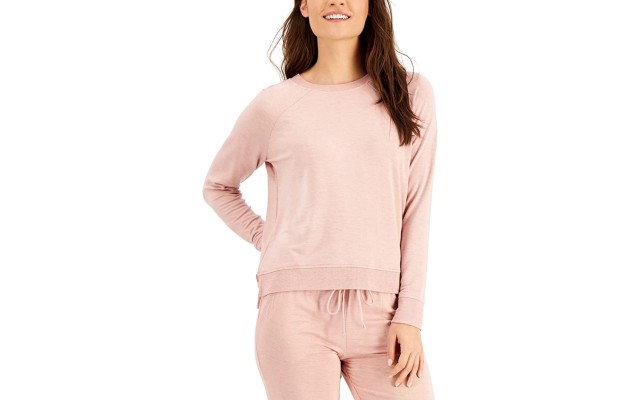  Ultra-Soft Crew Neck Pajama Top, XX-Large, Pink