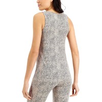 Alfani Women s Animal Print V Neck Ultra Soft Modal Tank Top, Brown, X-Small