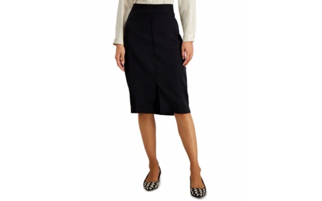  Womens Above The Knee Evening Skirt, Black, 12