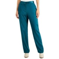 Alfani Womens Jacquard-Print Pants, Teal, 12