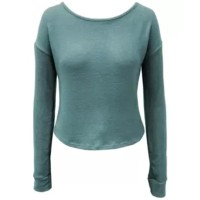 Alfani Women’s Long-sleeve Knit Sleep Top, Teal, X-Small