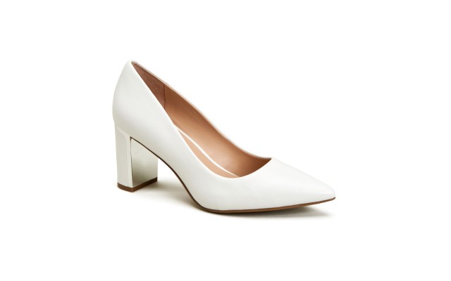  Women’s Step N’ Flex Jensonn Block-Heel Pumps, White, 10M