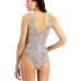  Womens Super Soft Modal V-Neck Sleeveless Bodysuit, Animal, Large