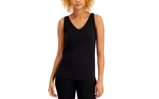  Womens Ultra Soft Modal Tank Top, Black, Small