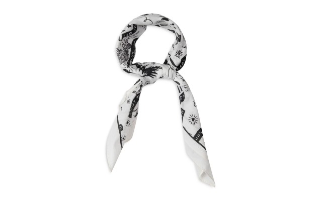  Seens Bandana, White/Black, One size