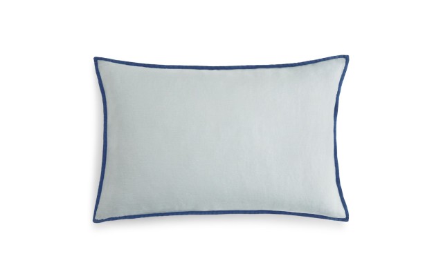 Amalia Home Collection Stonewashed Linen King Shams, Blue, King Sham