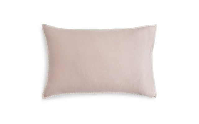 Amalia Home Collection Stonewashed Linen King Shams, Pink, King Sham