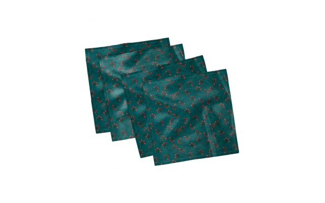  Christmas Rustic Set of 4 Napkins, 18″ X 18″