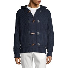 American Stitch Men’s Faux Fur Toggle Sweater, Navy, X-Large