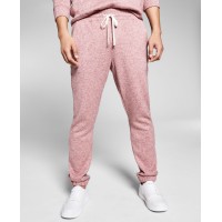 And Now This Men’s Cozy Regular-Fit Fleece Joggers, Burgundy, Medium