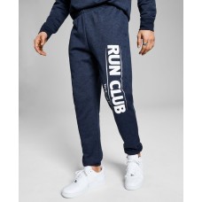 And Now This Mens Run Club Fleece Sweatpants, Large, Navy