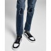 Mens Slim-Fit Maximum Stretch Destroyed Jeans, 34X32, Blue