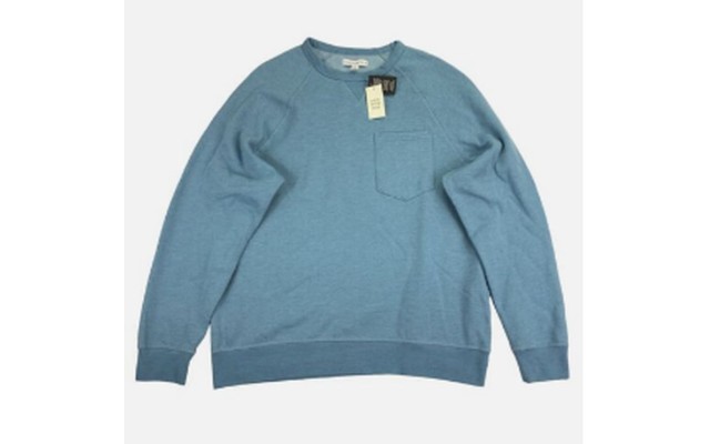  Mens Solid Fleece Sweatshirts, Blue, Medium