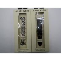 Anne Klein 2 pack Band Apple Watch Adjustable Band Black/silver 42,44,45mm