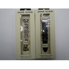 Anne Klein 2 pack Band Apple Watch Adjustable Band Black/silver 42,44,45mm