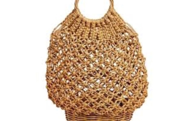  Serpui Marie Macrame Crotchet Basket Tote Bag