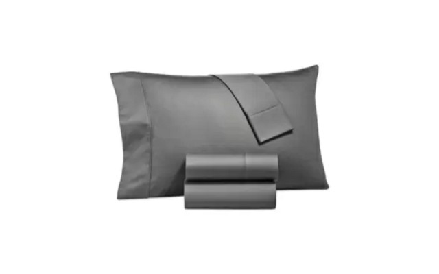  Camden Sateen 1250 Thread Count 4 Pc. Sheet Sets, Gray, Extra Deep Queen