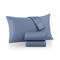 Aq Textiles Ultra Cool 700-Thread Count 4-Pc. Sheet Set Bedding, Navy, King
