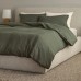  Green Linen Euro Pillow Sham Set of 2