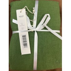 Aqua Bedding Green Linen Euro Pillow Sham Set of 2