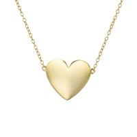 Aqua Heart Pendant Necklace in 18K Gold-Plated Sterling Silver