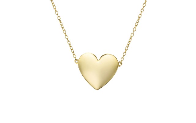  Heart Pendant Necklace in 18K Gold-Plated Sterling Silver