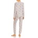  Print Pajama Set, Blush Leopard, Small