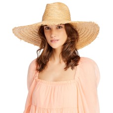 Aqua Wide Brim Raffia Fedora